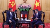 Le camarade Doan Minh Huan a reçu la délégation du Parti PAP et la délégation du Parti Fretilin.
