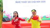 Ceremonia de deschidere a cursului de formare în artă Bài Chòi, legat de dezvoltarea turismului comunitar.