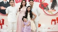 Phan Hien shows off family photo: 'My four lucky stars'