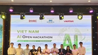 Prisutdelning för Vietnam AI Open Hackathon-tävlingen.