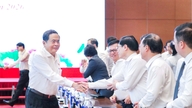 Formanden for Nationalforsamlingen, Tran Thanh Man, og premierminister Le Minh Hung mødtes med pressebureauer i anledning af Vietnams revolutionære pressedag.