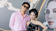 The businessman husband came to support singer Kieu Anh's comeback to showbiz.
