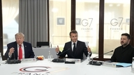 Die Präsidenten der Vereinigten Staaten, Frankreichs und der Ukraine trafen sich am Rande des G7-Gipfels.