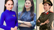 A atriz Bao Thanh, uma jovem capitã, contribui com sua voz para o 13º Congresso Nacional da União da Juventude.