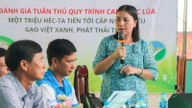 Formation visant à évaluer le niveau de pratique du « riz vietnamien vert à faibles émissions ».
