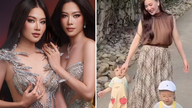Promi-News vom 18. Juni: Phuong Oanh strahlt an der Seite ihrer beiden Kinder, den Schwestern Nam Anh und Nam Em, vor dem Finale des Schönheitswettbewerbs.