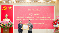 [Photo] Conference announcing the Politburo's Decision on personnel matters at Nhan Dan Newspaper