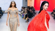 Miss MGI All Stars 'clash' with Huong Giang in Vietnam, Ho Quynh Huong walks the catwalk.