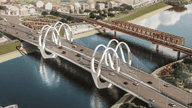 A nova Ponte Duong, em Hanói, orçada em 1,8 trilhão de VND, tem previsão de abertura ao tráfego em setembro de 2026.