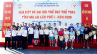 Distrik Pleiku meraih peringkat pertama secara keseluruhan dalam Lomba Lari Lintas Alam Festival Olahraga Nasional 2026.
