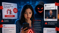 Alerta sobre golpes que utilizam inteligência artificial e como identificá-los.