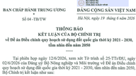 Điều chỉnh Quy hoạch sử dụng đất quốc gia: Bộ Chính trị yêu cầu hoàn thiện trước tháng 7/2026