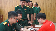 Military units donated over 100 units of blood.