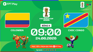 Lien de diffusion en direct pour le match Colombie - République démocratique du Congo, 9h00 le 24 juin - Groupe K, Coupe du monde 2026