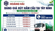 Prijslijst voor het reinigen van septische tanks in Tay Ninh - Hoang Hai Septische Tank Reiniging