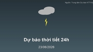 Thời tiết đất liền 24h tới (24/06/2026): Trung Bộ nắng nóng trên 40 độ, Nam Bộ mưa dông