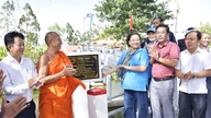 Inauguração da ponte Kênh Đường Cày na comuna de Định Hòa