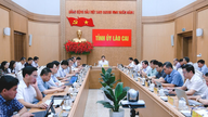 Lao Cai participa en la reunión temática del Comité Directivo del Gobierno sobre la aplicación de la Resolución N.º 57-NQ/TW.