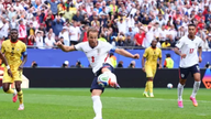Harry Kane weet niet te scoren, Engeland heeft het moeilijk tegen Ghana.