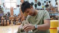 De vitaliteit van het pottenbakkersdorp Bau Truc Cham in de provincie Khanh Hoa.