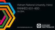 La Universidad Nacional de Vietnam en Hanói mejora su posición en el ranking THE Impact Rating 2026.
