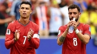 ردة فعل برونو فرنانديز عندما تألق كريستيانو رونالدو بشكل لافت.