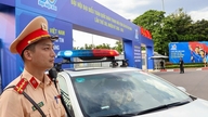 Hanoi sikrer orden og trafiksikkerhed for at tjene den 13. nationale kongres for Vietnams Ungdomsunion.