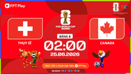 Enlace para ver la transmisión en vivo del partido Suiza vs Canadá, a las 2:00 AM del 25 de junio - Grupo B de la Copa Mundial 2026