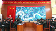 Latihan pertahanan sipil, penanggulangan banjir bandang, dan tanah longsor di komune Phuc Khanh pada tahun 2026.