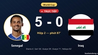 Liputan langsung pertandingan Senegal vs Irak: Senegal memperlebar keunggulan mereka menjadi 5-0.
