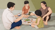 ฉันจำได้ว่าแม่ของฉันกินข้าวคลุกน้ำปลาหมักกับผักดอง