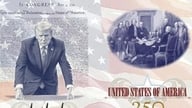 Hr. Trump afslører særligt pas for at mindes 250-årsdagen for den amerikanske uafhængighedsdag.