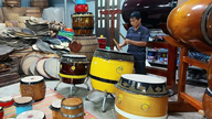 The traditional drum-making village of Long An province, now Tay Ninh province, has been recognized as a National Heritage site.