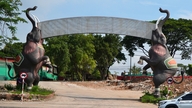 A close-up look at the dismantling of a famous tourist area home to thousands of wild animals.