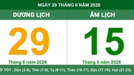 2026년 6월 29일 음력 및 양력 달력: 길시 및 중요 사항