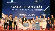 A „Hai Phong Zongoraverseny 2026” díjátadó ünnepsége.