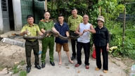 Người dân Lào Cai bàn giao trăn và khỉ đuôi lợn quý hiếm