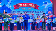 Die Jugendunion der Gemeinde Pha Long gewann den ersten Preis im Wettbewerb „Lao Cai Youth Say No to Drugs“.
