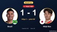 브라질 vs 일본 생중계: 브라질, 1-1 동점골 기록