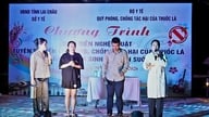 Lai Chau: Kunstperformances zur Sensibilisierung für die Prävention und Bekämpfung der schädlichen Auswirkungen des Tabakkonsums.