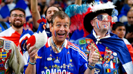 フランス対スウェーデン 0-0（ハーフタイム）試合開始