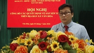Vân Hòa công bố các nghị quyết, quyết định sắp xếp thôn
