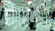 What limitations does China's market for renting humanoid robots expose?