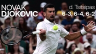 Djokovic បានយកឈ្នះ Tsitsipas យ៉ាងស្រួល ដោយបានបង្កើតព្រឹត្តិការណ៍ដ៏អស្ចារ្យមួយនៅ Wimbledon។