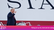 Lähikuva Trumpin ensimmäisestä lennosta uudella Air Force Onella.