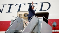 President Trump tar sin första flygning med det "bästa" presidentplanet.