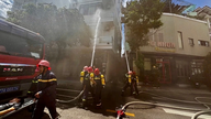 Exercițiu de stingere a incendiilor și salvare la Hotelul Hai Phuong.