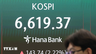 Jihokorejské akcie opět klesají kvůli výprodeji akcií polovodičových společností.