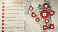 Where are the 9 major urban centers located in Hanoi's 100-year planning scheme?