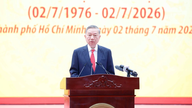 Przemówienie Sekretarza Generalnego i Prezydenta To Lama podczas uroczystości upamiętniającej 50. rocznicę zmiany nazwy miasta Sajgon-Gia Dinh na Ho Chi Minh City.